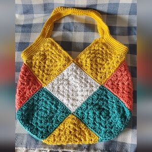 Colorful Handmade Crochet Purse